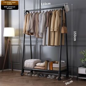 U-shaped Clothes Drying Pole---Only Self Pickup (Option: Black-Single layer)