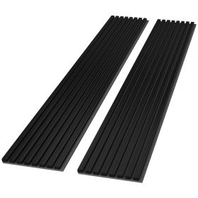2 Pack Acoustic Solid Wood Wall Panels, 94.49  X 12.6  Soundproof Wall Panels, Wood Slat Wall Panels For Wall Decor (Option: Black)