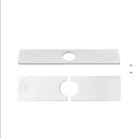 Diatomaceous Earth Sink Tray Stone Home Sink Caddy Kitchen Instant Dry Sink Organizer (Option: White)