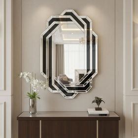 Decorative Mirror For Wall Modern Bathroom Wall Mirror, Luxury Vanity Mirror, Crystal Crush Diamond Mirror For Living Room,Bedroom,Entryway (Option: Silver)