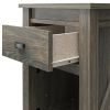 Farmhouse 1-Drawer Bedroom Nightstand with Open Shelf