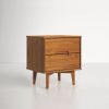 FarmHouse 2 Drawer Solid Wood Nightstand