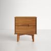 FarmHouse 2 Drawer Solid Wood Nightstand