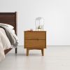 FarmHouse 2 Drawer Solid Wood Nightstand