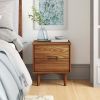 FarmHouse 2 Drawer Solid Wood Nightstand
