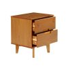 FarmHouse 2 Drawer Solid Wood Nightstand