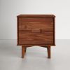 FarmHouse 2 Drawer Solid Wood Nightstand