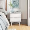 FarmHouse 2 Drawer Solid Wood Nightstand