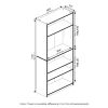71-inch Tall 5-Shelf Bookcase Wood Finish
