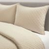 Lightweight Cotton Linen Beige Reversible 3-Piece Quilt Set