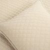 Lightweight Cotton Linen Beige Reversible 3-Piece Quilt Set