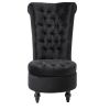 Tufted High Back Plush Velvet Upholstered Accent Low Profile Chair