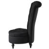 Tufted High Back Plush Velvet Upholstered Accent Low Profile Chair