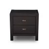 Farmhouse Style Solid Pine Wood 2-Drawer Nightstand Bedside Table