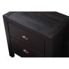 Farmhouse Style Solid Pine Wood 2-Drawer Nightstand Bedside Table