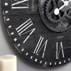 Industrial FarmHouseRound Oversized Wall Clock