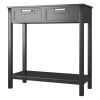 Modern Entryway Accent 2 Drawer Sofa Side Table