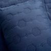 Lightweight Blue Textured Cotton 3 Piece Quilt Set
