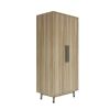 Mid-Century Modern 2-Door Bedroom Armoire Wardrobe Cabinet