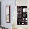 2-in-1 Wall or Door Mounted Jewelry Organizer Full Length Mirror