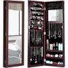 2-in-1 Wall or Door Mounted Jewelry Organizer Full Length Mirror