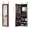 2-in-1 Wall or Door Mounted Jewelry Organizer Full Length Mirror