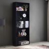 Modern 5-Tier Bookcase Storage Shelf in Wood Finish