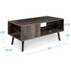 Modern Mid-Century Coffee Table with Storage Shelf