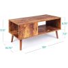 Modern Mid-Century Coffee Table with Storage Shelf