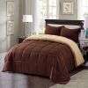 Traditional Microfiber Reversible 3 Piece Comforter Set