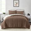 Plush Microfiber Reversible Comforter Set