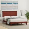 Traditional Solid Oak Wooden Platform Bed Frame with Headboard