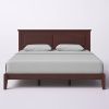Traditional Solid Oak Wooden Platform Bed Frame with Headboard