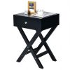 Retro X-Shape 1 Drawer Nightstand Coffee Table