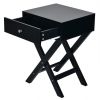 Retro X-Shape 1 Drawer Nightstand Coffee Table