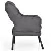 Upholstered Modern Cushioned Accent Chair with Side Pocket