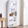 Modern 5-Tier Bookcase Storage Shelf in Wood Finish