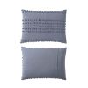 Cotton Clip Dot Boho 5-Piece Comforter Set in Denim Blue