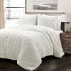 Soft Pleated Cotton 3 Piece Comforter Set
