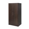Bedroom Armoire Wardrobe Cabinet with Hanging Rail Wood Finish