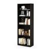71-inch Tall 5-Shelf Bookcase Wood Finish