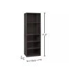 71-inch Tall 5-Shelf Bookcase Wood Finish