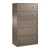 Modern 5-Drawer Bedroom Chest Dresser in Rustic Wood Finish