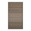 Modern 5-Drawer Bedroom Chest Dresser in Rustic Wood Finish