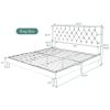 Faux Leather Upholstered Platform Bed with Button-Tufted Headboard