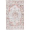 Traditional Persian Style Washable Boho Light Grey Red Area Rug