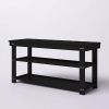 Wooden 2-Shelf Shoe Rack Storage Bench