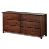 Farmhouse Solid Pine Wood 6 Drawer Dresser