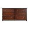 Farmhouse Solid Pine Wood 6 Drawer Dresser