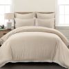 French Country Beige Tan 5-Piece Lightweight Comforter Set with Lace Trim